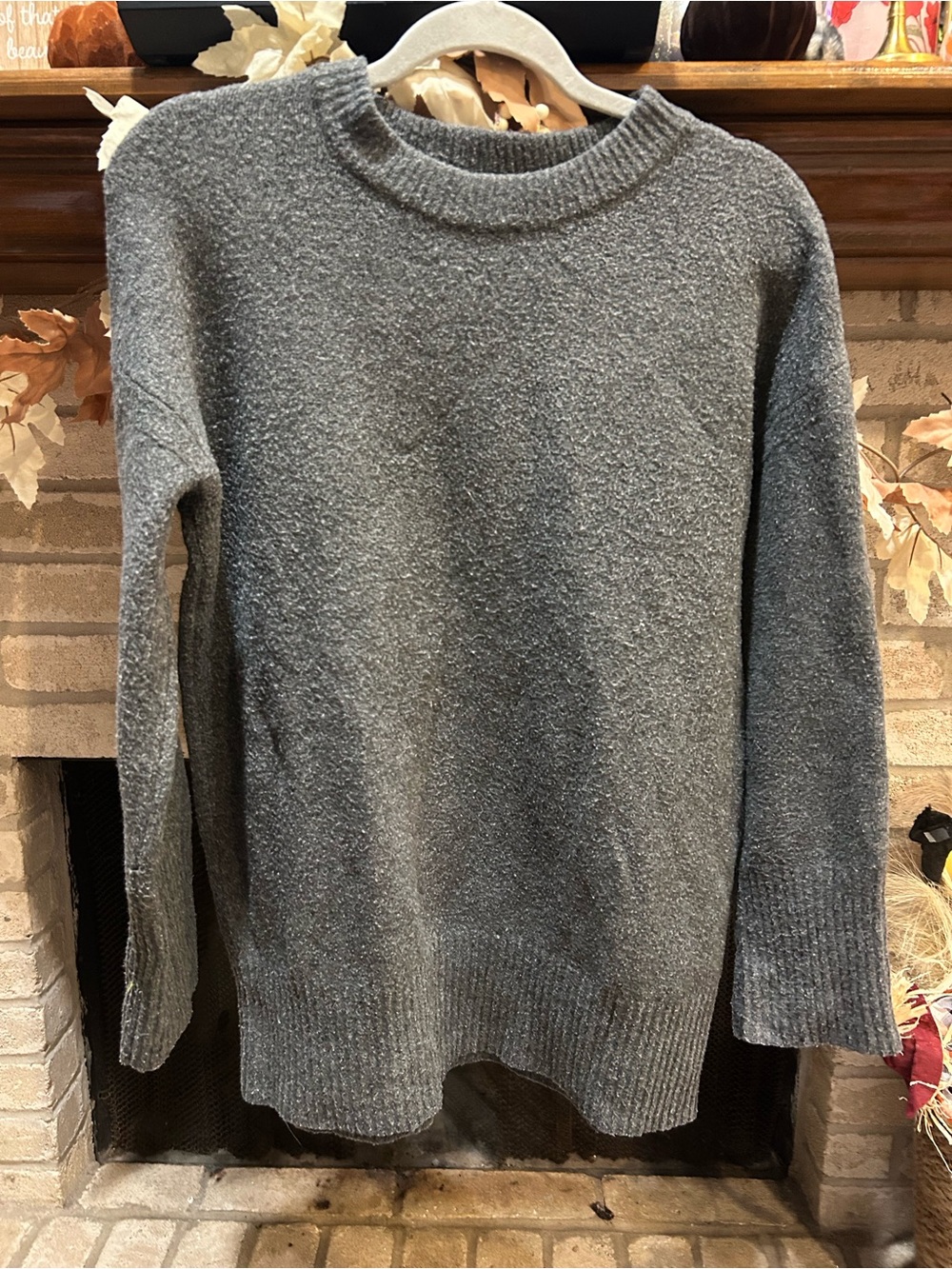 a new day Charcoal Crewneck Sweater EUC